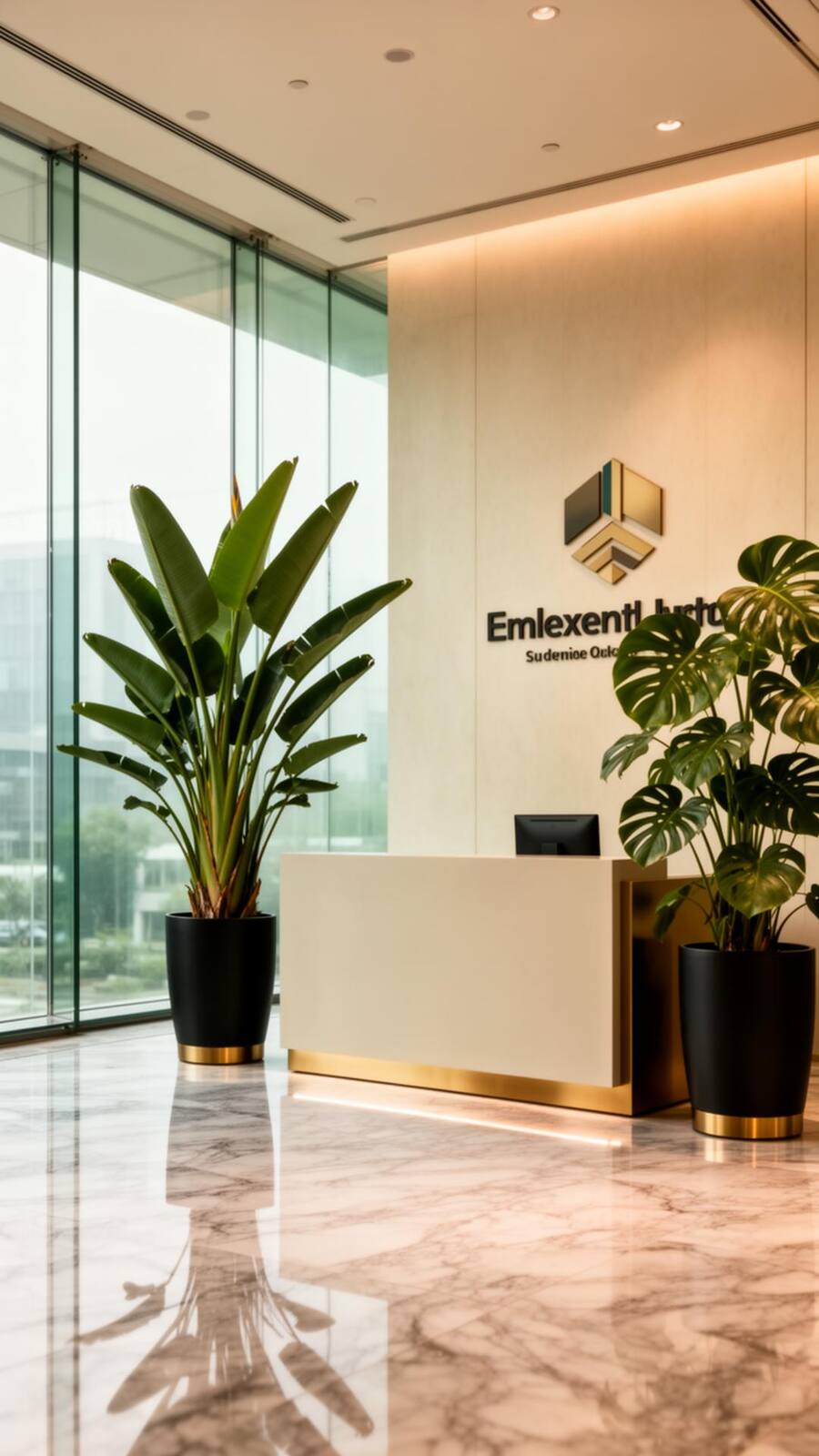 Corporate office plant installation